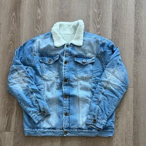 Men's Denim Sherpa Jacket
